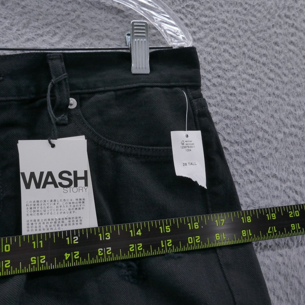 Gap‎ Girlfriend Jeans 28 Tall Black Womens Distressed Ripped Denim NEW - Picture 12 of 16